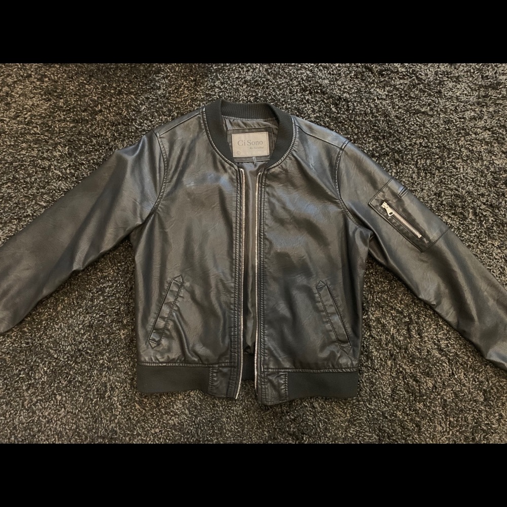 Leather black jacket